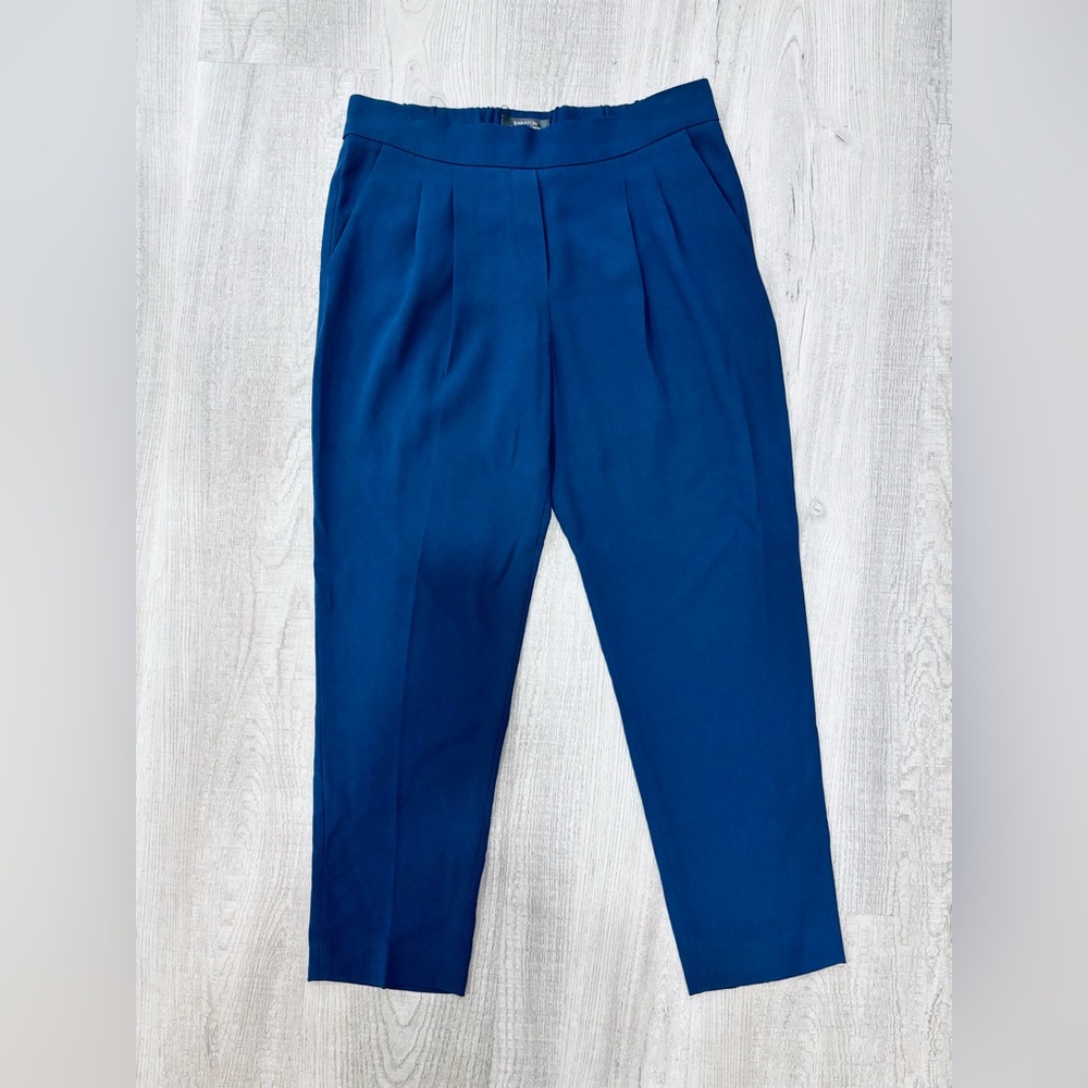 Aritzia Babaton Navy Cohen Cropped Ankle Pant Size 6 - Picture 2 of 10